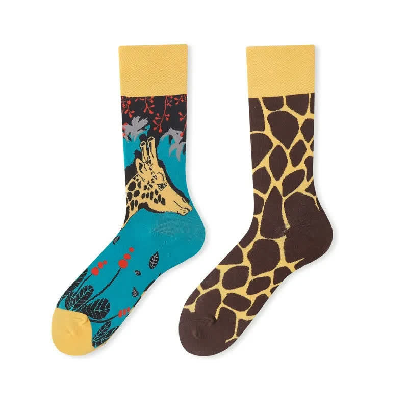 Plusock Playful Giraffe Quarter Socks - image 1