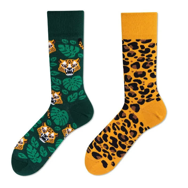 Plusock Leopard Tiger Quarter Socks - image 1