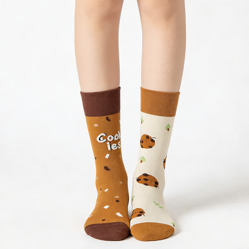 Plusock Playful Cookie Quarter Socks - Brown - EU36-43(US3-10) - image 0