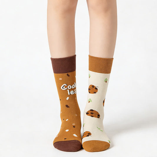 Plusock Playful Cookie Quarter Socks - Brown - EU36-43(US3-10) - image 0