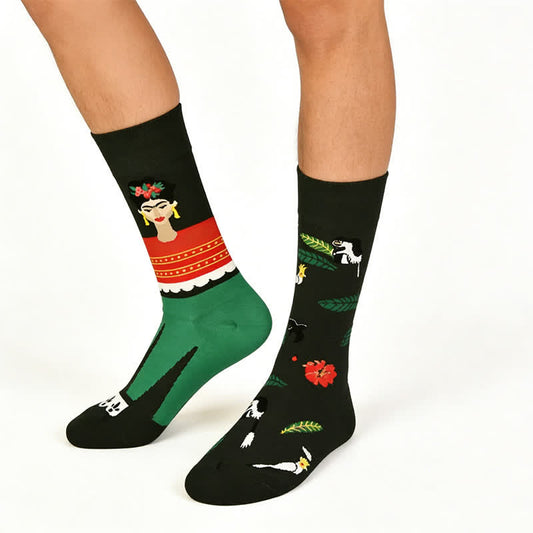 Plusock Forest Queen Cotton Quarter Socks - Black - EU36-43(US3-10) - image 0