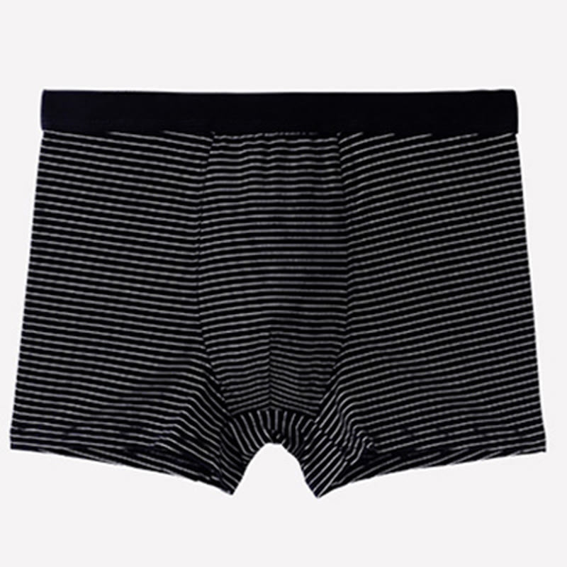 Plusock Cotton Stripe Boxer Briefs - Black - 9XL - image 4