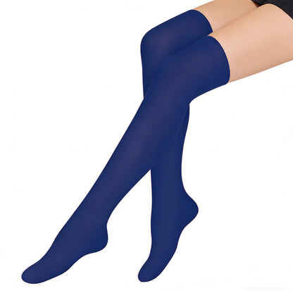 Plusock Rose Navy Blue Black Thigh High Compression Socks(3 Pairs) - image 2