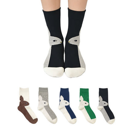 Plusock Easter Rabbit Colorblock Quarter Socks(3 Pairs) - Multicolor - EU36-40(US3-7) - image 0