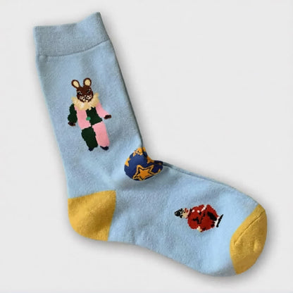Plusock Playful Easter Rabbit Quarter Socks (3 Pairs) - image 5