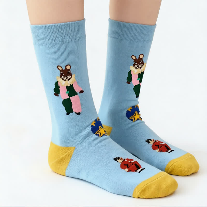 Plusock Playful Easter Rabbit Quarter Socks (3 Pairs) - image 2