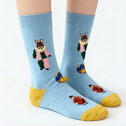 Plusock Playful Easter Rabbit Quarter Socks (3 Pairs) - image 2