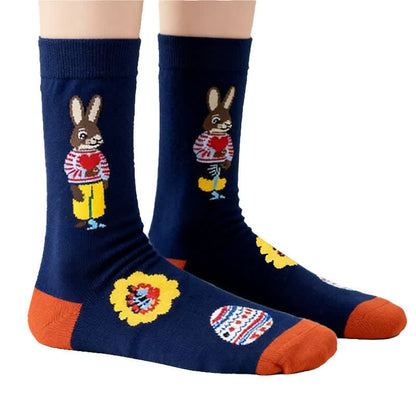 Plusock Playful Easter Rabbit Quarter Socks (3 Pairs) - image 1