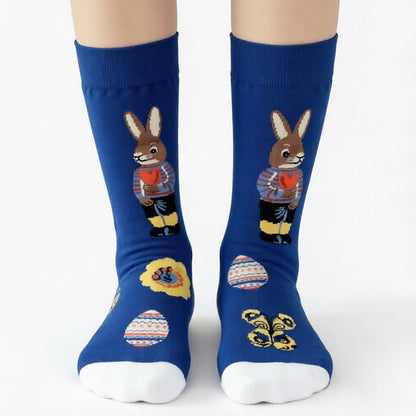 Plusock Playful Easter Rabbit Quarter Socks (3 Pairs) - image 3