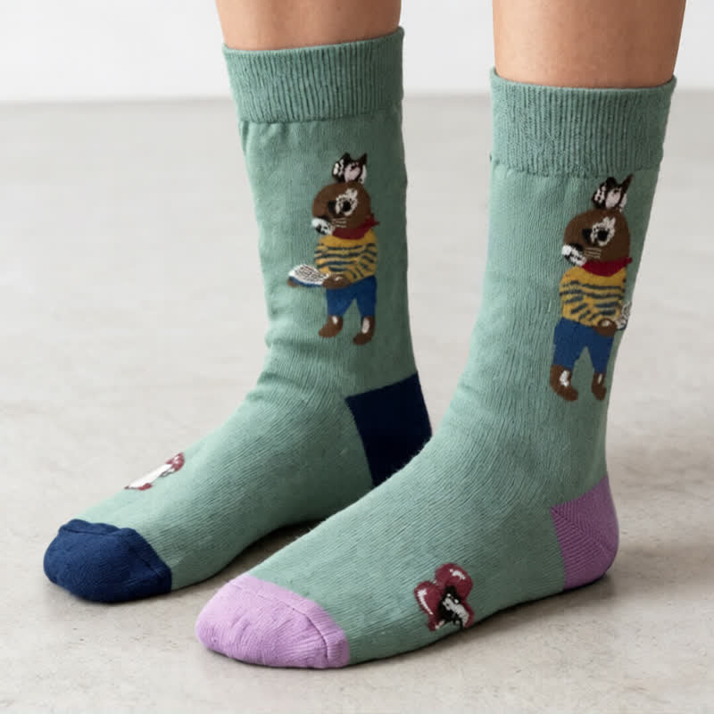 Plusock Easter Rabbit Quarter Socks(3 Pairs) - image 2