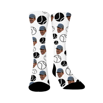 Plusock Custom Tennis Ball Face Socks - Sample - EU37-44(US4-10) - image 1