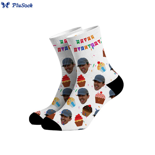 Plusock Custom Birthday Face Socks - image 0