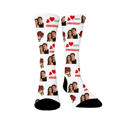 Plusock Custom Anniversary Face Socks - Sample - EU37-44(US4-10) - image 1