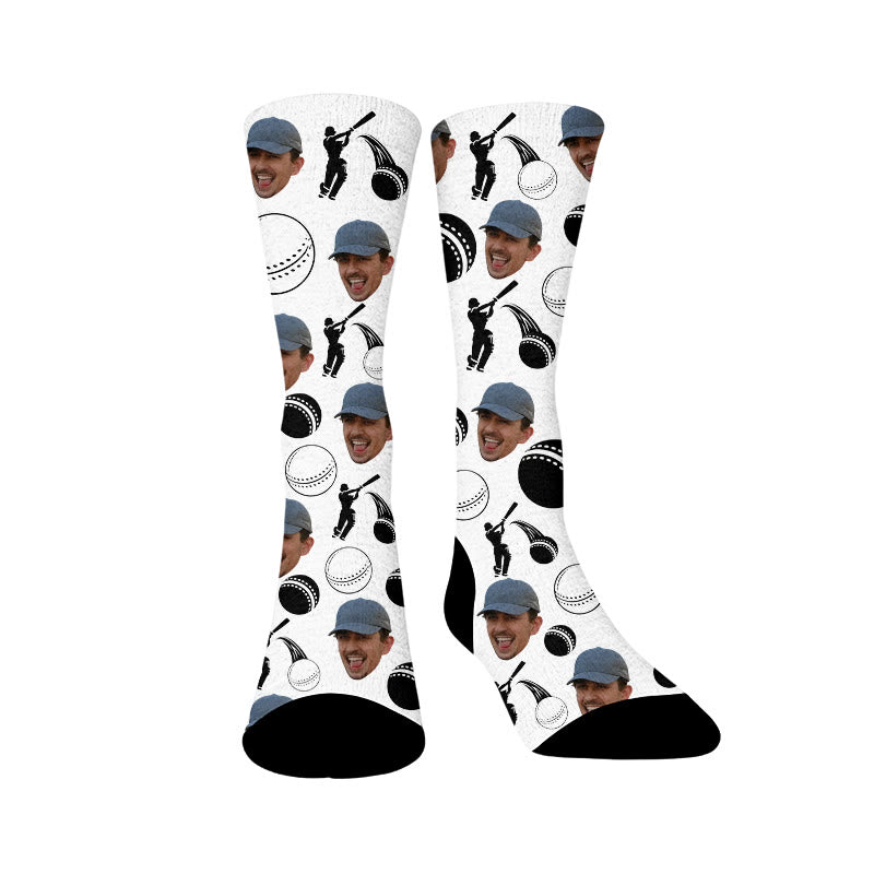 Plusock Custom Cricket Face Socks - Sample - EU37-44(US4-10) - image 1