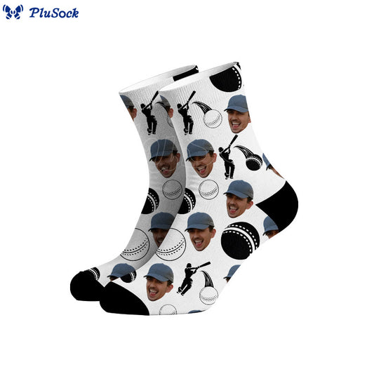 Plusock Custom Cricket Face Socks - image 0