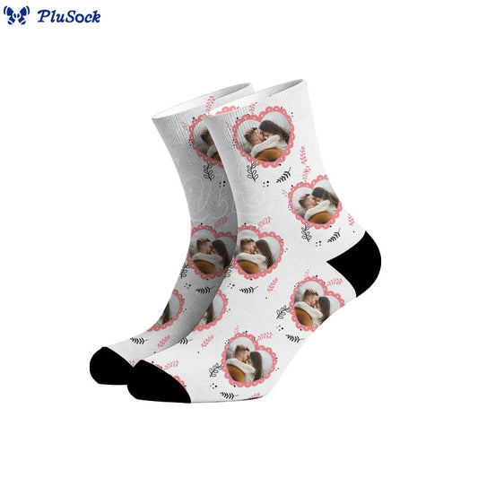 Plusock Custom Loving Couple Face Socks - image 0