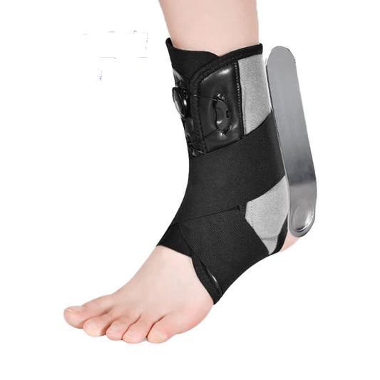 Plusock Aluminum Plate Foot Support Protection Ankle Brace - Black - M - image 0