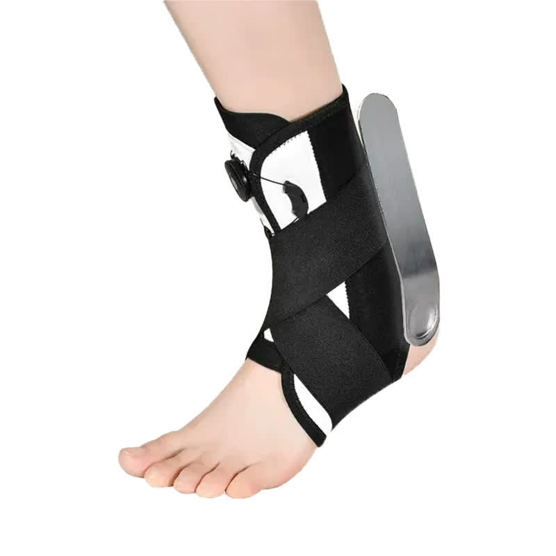 Plusock Adjustable Aluminum Plate Foot Support Ankle Brace - White - M - image 1