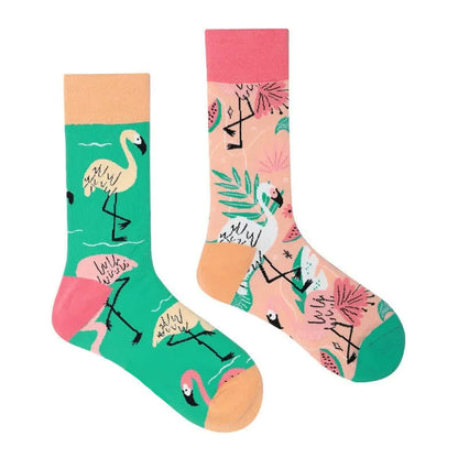 Plusock Tropical Flamingo Quarter Socks - image 1