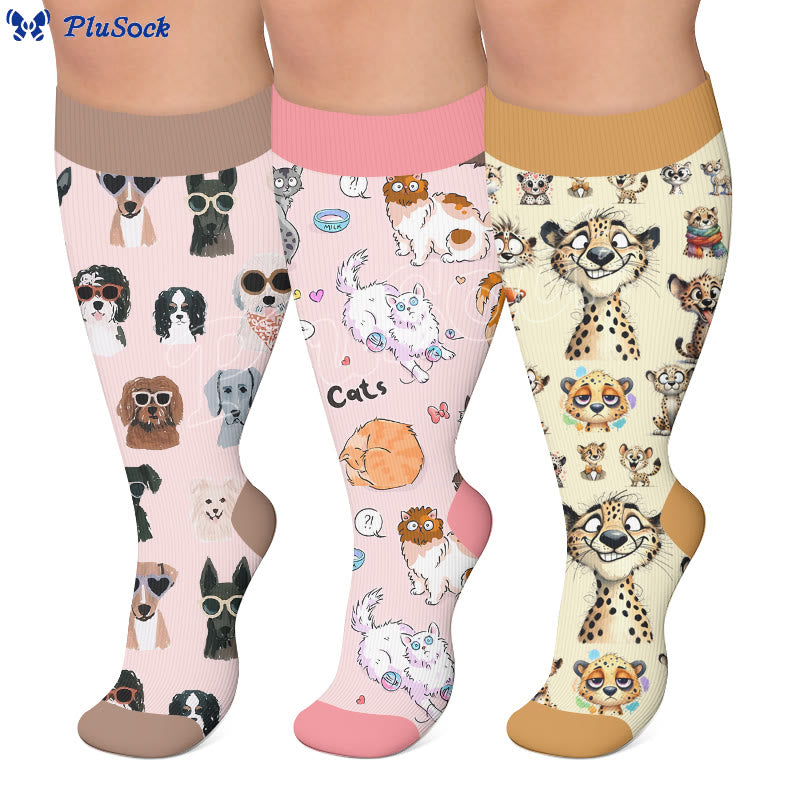 Plusock Plus Size Pet Carnival Compression Socks - image 0