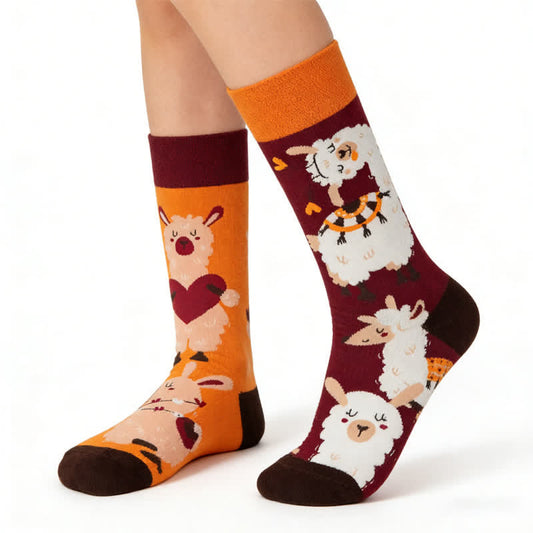 Plusock Playful Alpaca Quarter Socks - Orange - EU36-43(US3-9) - image 0