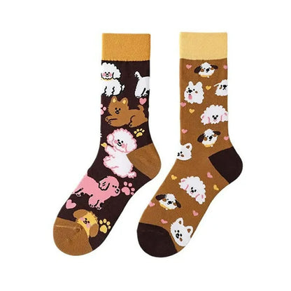 Plusock Cute Dog Quarter Socks - image 1