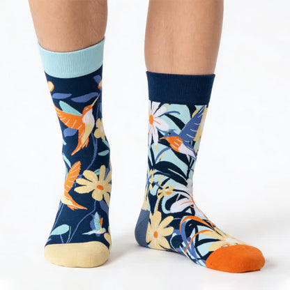Plusock Floral Hummingbird Quarter Socks - image 0