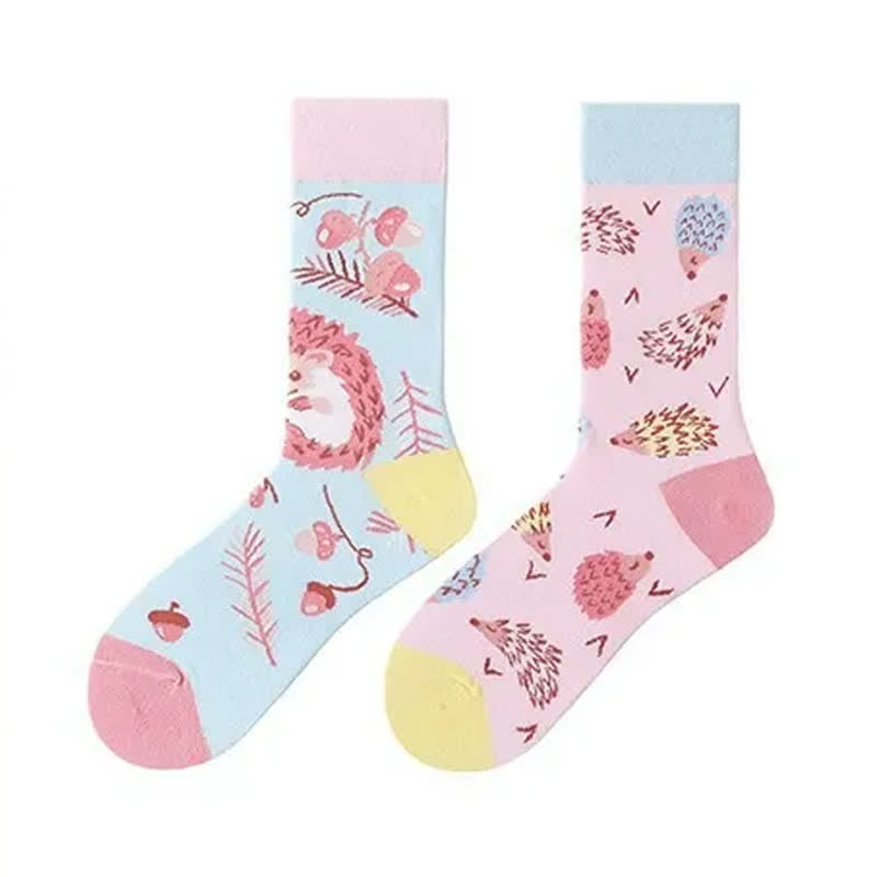 Plusock Cute Hedgehog Quarter Socks - image 1