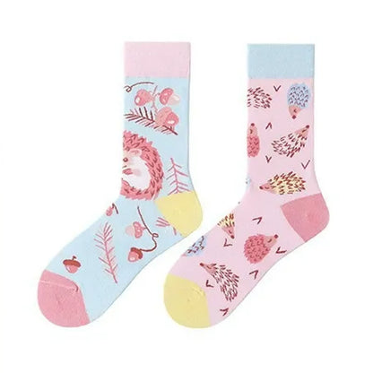 Plusock Cute Hedgehog Quarter Socks - image 1