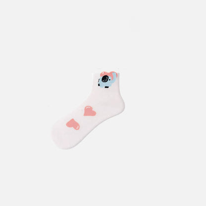 Plusock Cute Cartoon Quarter Socks(5 Pairs) - image 4