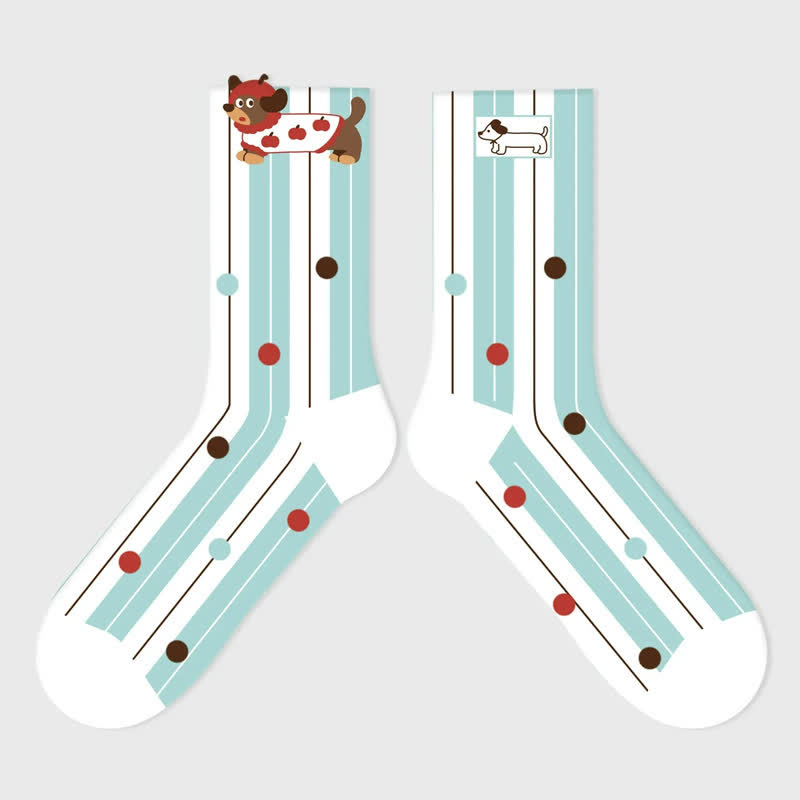 Plusock Cute Panda Cartoon Quarter Socks(3 Pairs) - image 4