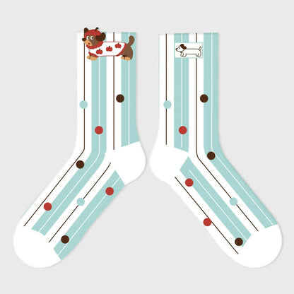 Plusock Cute Panda Cartoon Quarter Socks(3 Pairs) - image 4