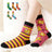 Plusock Colorful Cartoon Striped Quarter Socks(5 Pairs) - Multicolor - EU38-43(US5-9) - image 0