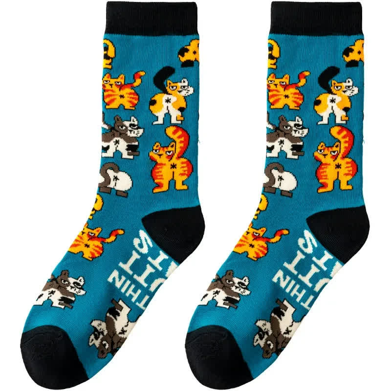 Plusock Funny Animal Pattern Quarter Socks(3 Pairs) - image 1
