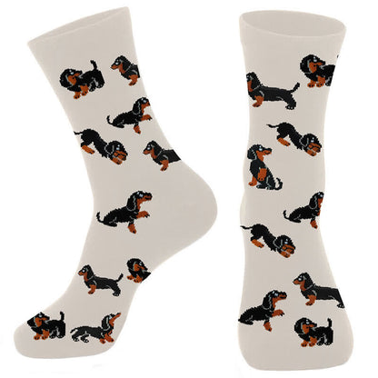 Plusock Cute Colorful Dog Quarter Socks(4 Pairs) - image 3