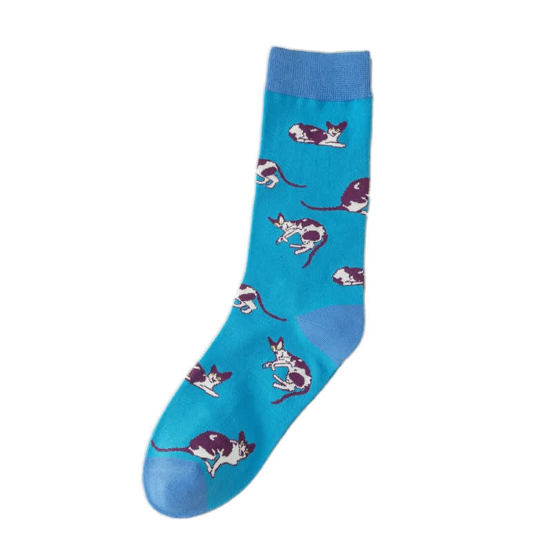 Plusock Cute Cat Quarter Socks(5 Pairs) - image 7