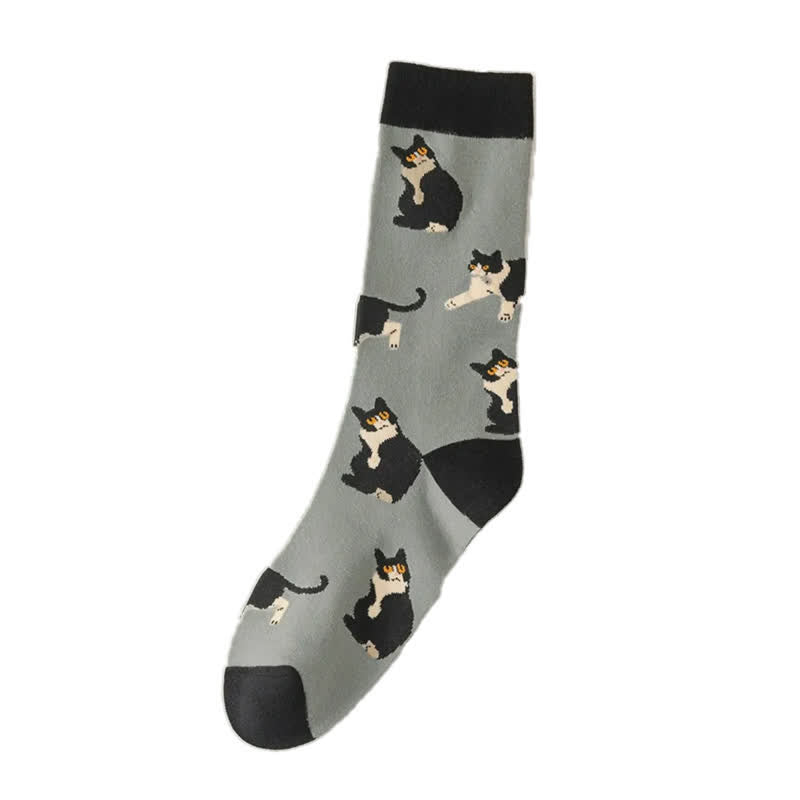Plusock Cute Cat Quarter Socks(5 Pairs) - image 3