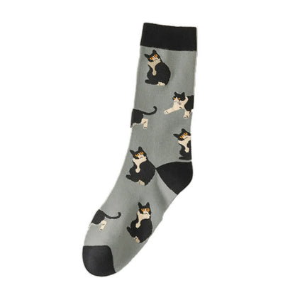 Plusock Cute Cat Quarter Socks(5 Pairs) - image 3