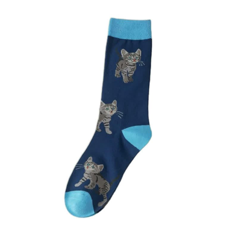 Plusock Cute Cat Quarter Socks(5 Pairs) - image 6