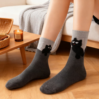 Plusock Cozy Plush Cat Quarter Socks(4 Pairs) - image 3