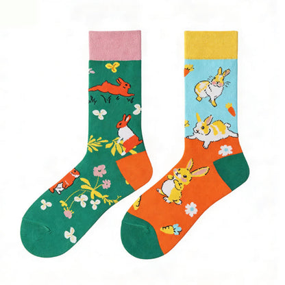 Plusock Cartoon Rabbit Quarter Socks - image 1