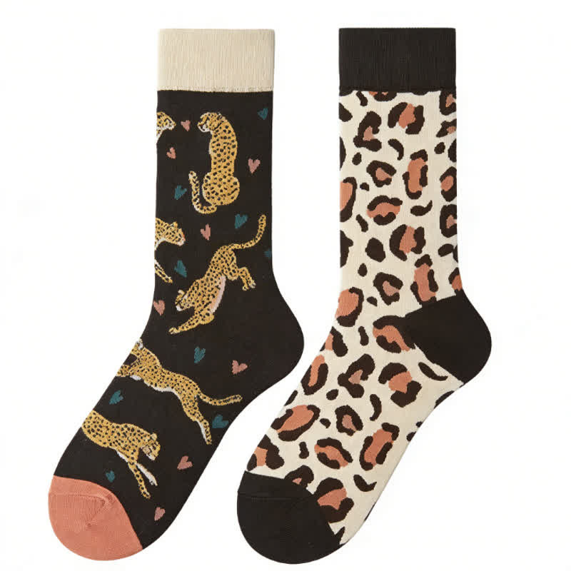 Plusock Cool Leopard Quarter Socks - image 1