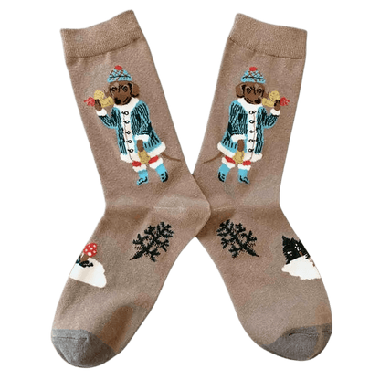 Plusock Retro Cute Dog Quarter Socks(4 Pairs) - image 4