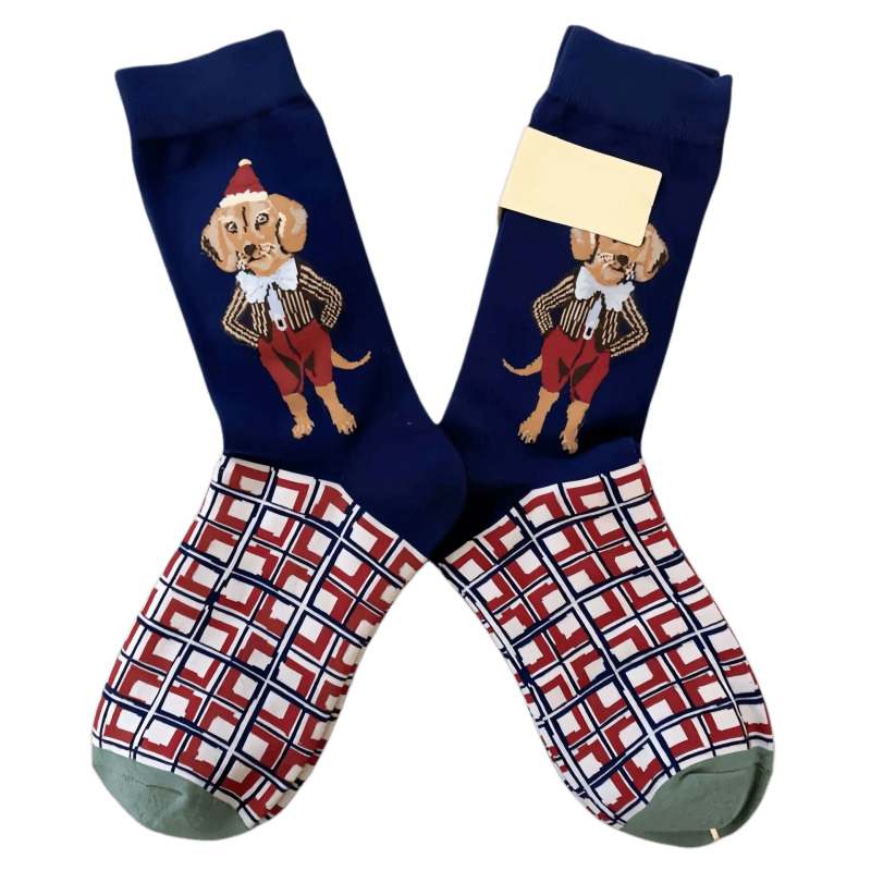 Plusock Retro Cute Dog Quarter Socks(4 Pairs) - image 3