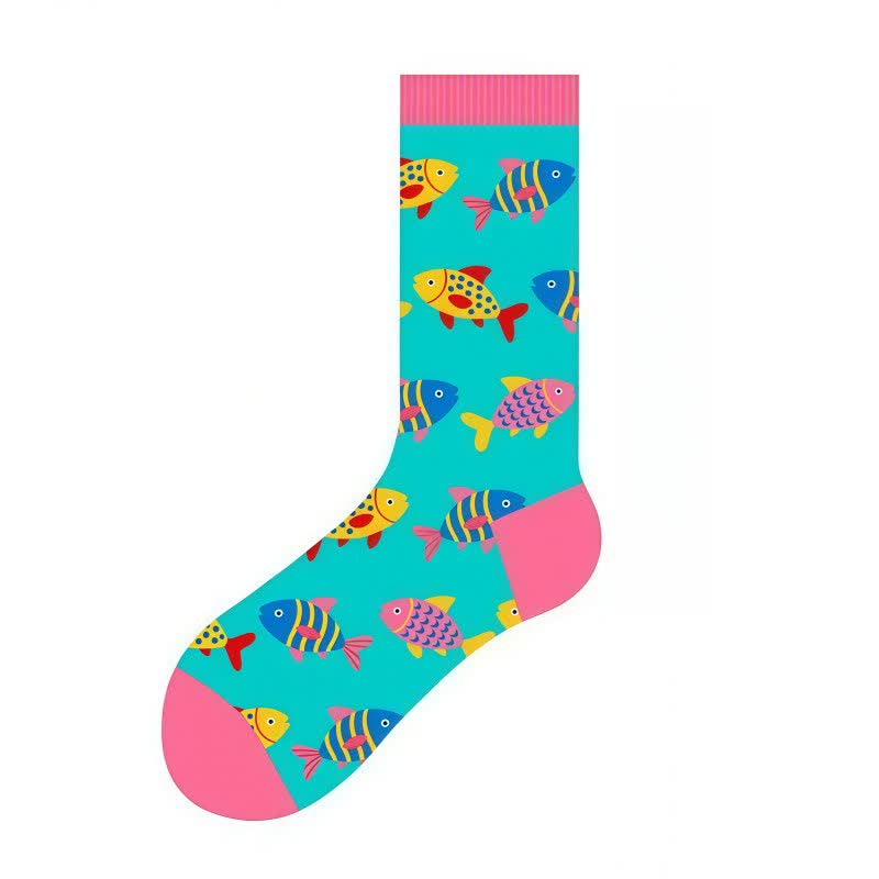 Plusock Playful Cartoon Quarter Socks(4 Pairs) - image 2