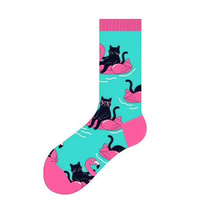 Plusock Cute Animal Print  Quarter Socks(4 Pairs) - image 1