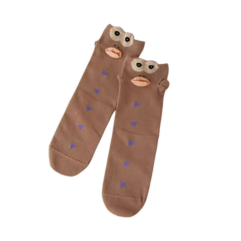 Plusock Cute Cartoon Eye Quarter Socks(4 Pairs) - image 4
