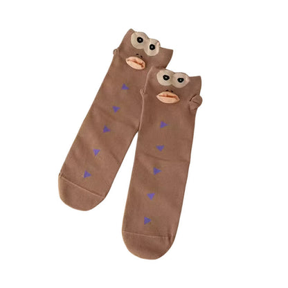 Plusock Cute Cartoon Eye Quarter Socks(4 Pairs) - image 4