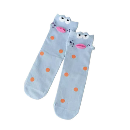 Plusock Cute Cartoon Eye Quarter Socks(4 Pairs) - image 1