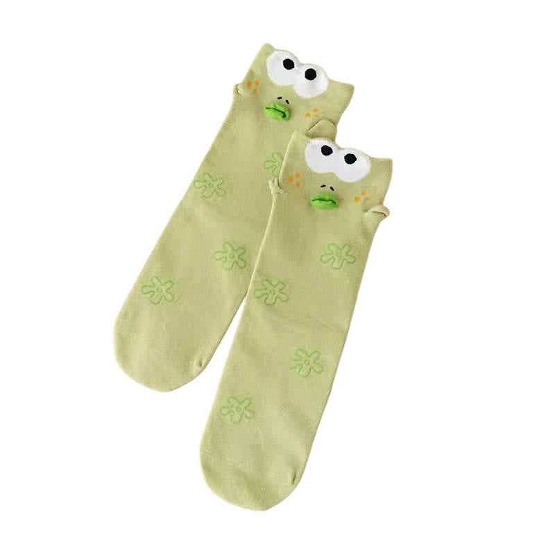 Plusock Cute Cartoon Eye Quarter Socks(4 Pairs) - image 2